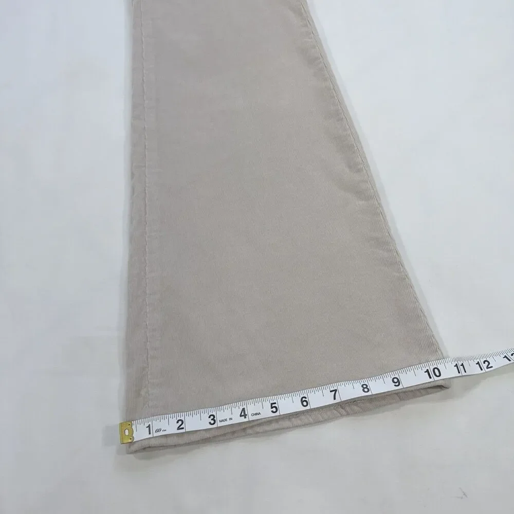 Free People We the Free Jayde Cord Flare Sz 27 Beige High Rise Corduroy Boho NWT